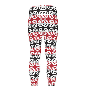 Maori Kowhaiwhai Pattern Print Men's leggings