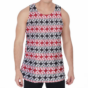 Maori Kowhaiwhai Pattern Print Men's Velvet Tank Top