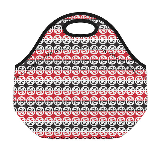 Maori Kowhaiwhai Pattern Print Neoprene Lunch Bag