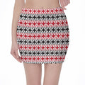 Maori Kowhaiwhai Pattern Print Pencil Mini Skirt
