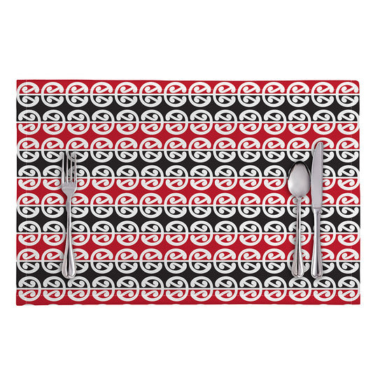 Maori Kowhaiwhai Pattern Print Placemat
