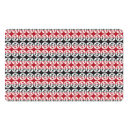 Maori Kowhaiwhai Pattern Print Polyester Doormat