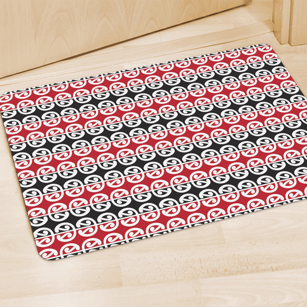 Maori Kowhaiwhai Pattern Print Polyester Doormat