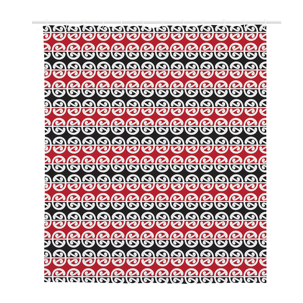 Maori Kowhaiwhai Pattern Print Polyester Shower Curtain