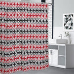 Maori Kowhaiwhai Pattern Print Premium Shower Curtain