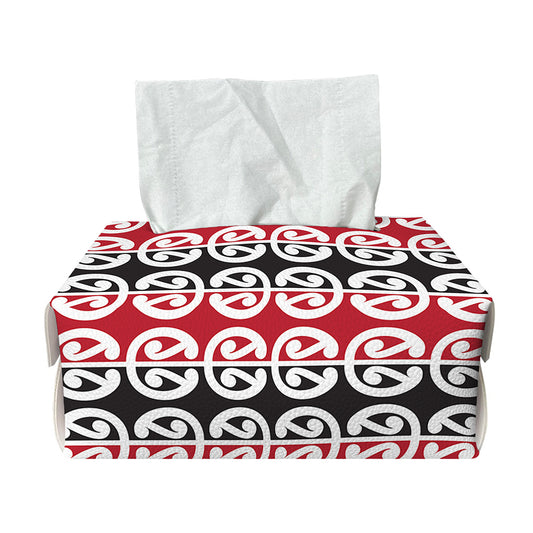 Maori Kowhaiwhai Pattern Print Rectangle Tissue Box Cover
