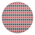 Maori Kowhaiwhai Pattern Print Round Blanket