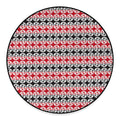 Maori Kowhaiwhai Pattern Print Round Floor Mat