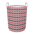 Maori Kowhaiwhai Pattern Print Round Laundry Basket