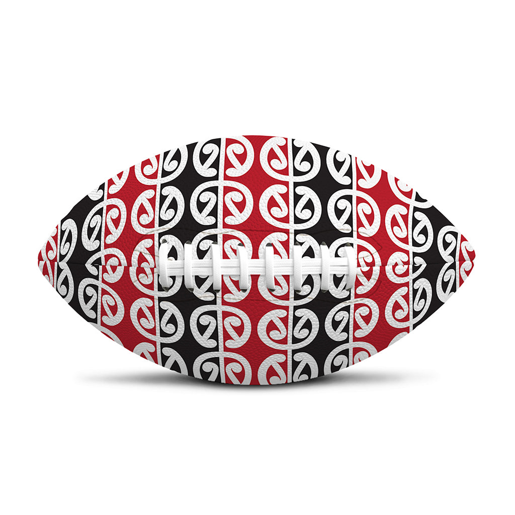 Maori Kowhaiwhai Pattern Print Rugby Ball