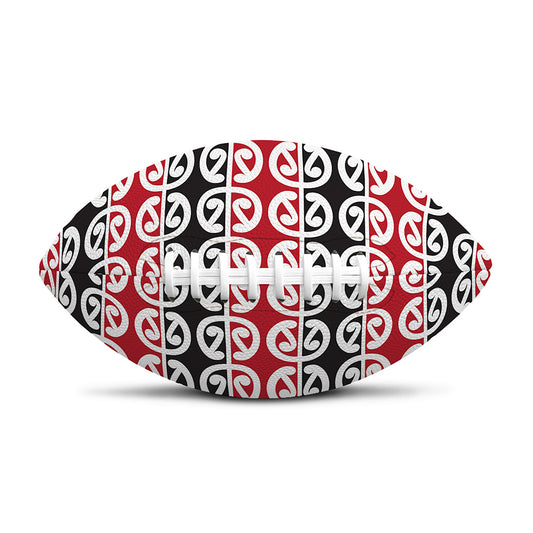 Maori Kowhaiwhai Pattern Print Rugby Ball