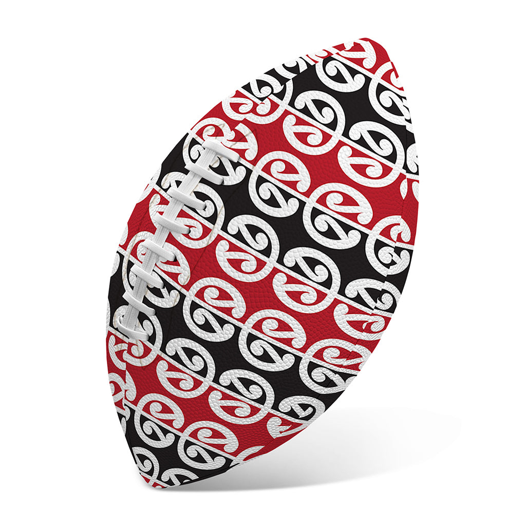 Maori Kowhaiwhai Pattern Print Rugby Ball