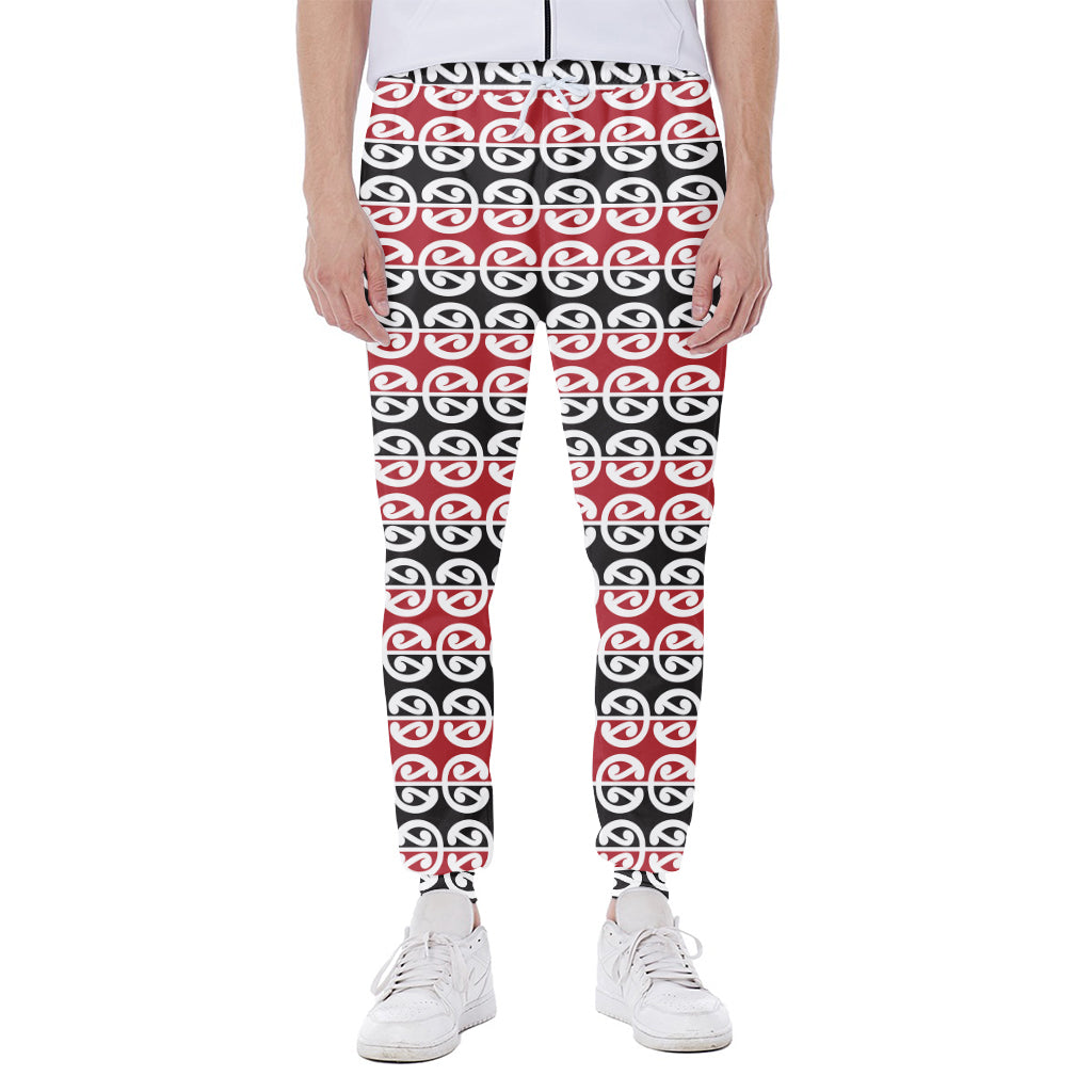 Maori Kowhaiwhai Pattern Print Scuba Joggers