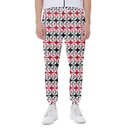 Maori Kowhaiwhai Pattern Print Scuba Joggers