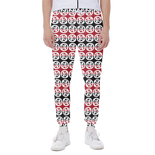 Maori Kowhaiwhai Pattern Print Scuba Joggers