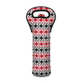 Maori Kowhaiwhai Pattern Print Single Neoprene Wine Tote
