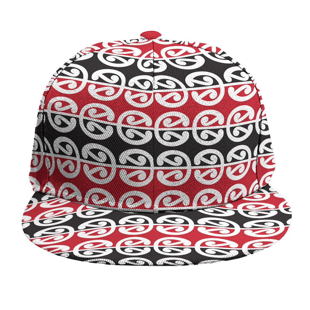 Maori Kowhaiwhai Pattern Print Snapback Cap