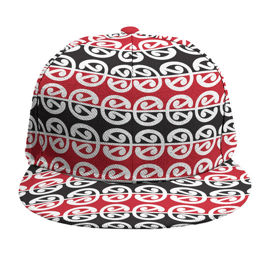 Maori Kowhaiwhai Pattern Print Snapback Cap