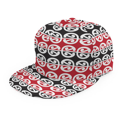 Maori Kowhaiwhai Pattern Print Snapback Cap