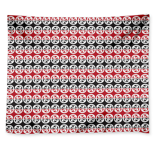 Maori Kowhaiwhai Pattern Print Tapestry