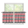 Maori Kowhaiwhai Pattern Print Tier Curtains