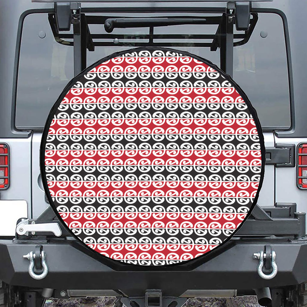 Maori Kowhaiwhai Pattern Print Tire Cover