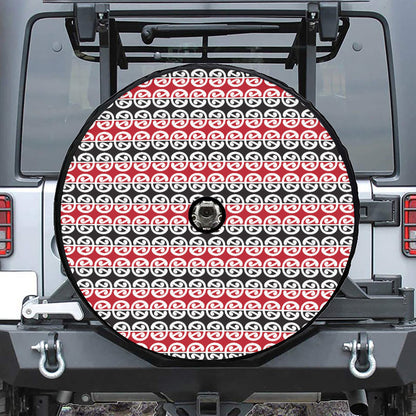 Maori Kowhaiwhai Pattern Print Tire Cover With Camera Hole