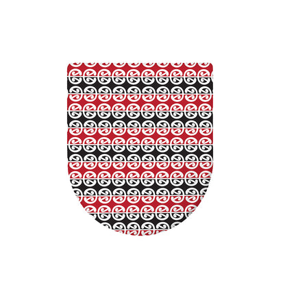 Maori Kowhaiwhai Pattern Print Toilet Lid Cover