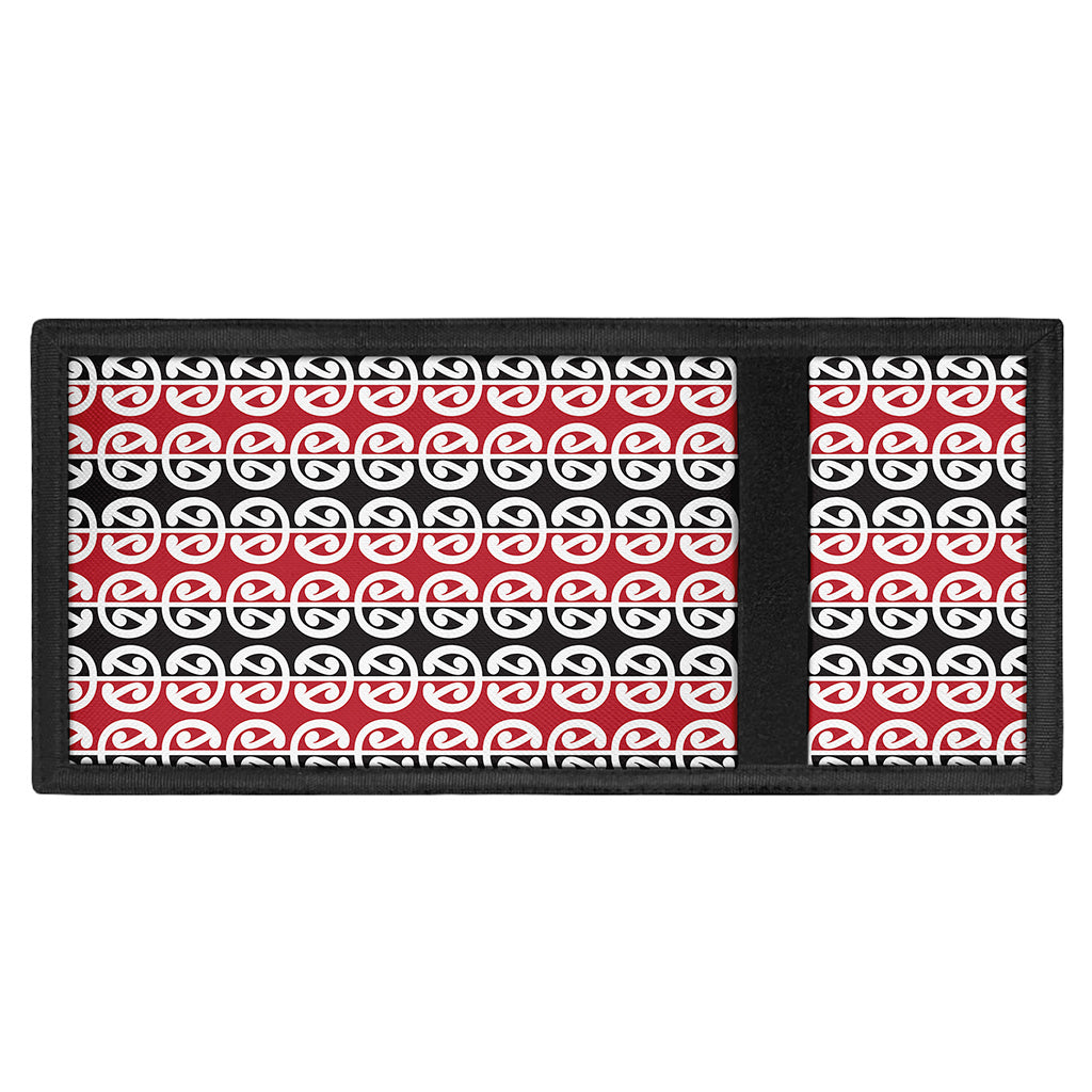 Maori Kowhaiwhai Pattern Print Trifold Wallet