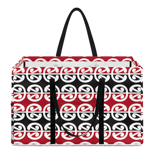 Maori Kowhaiwhai Pattern Print Utility Tote Bag