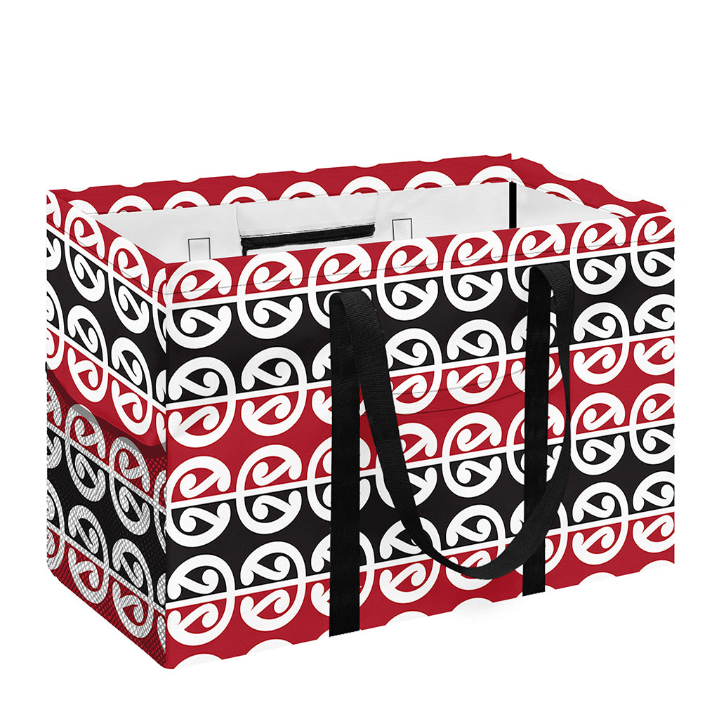 Maori Kowhaiwhai Pattern Print Utility Tote Bag