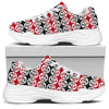 Maori Kowhaiwhai Pattern Print White Chunky Shoes