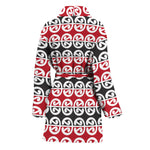 Maori Kowhaiwhai Pattern Print Women's Bathrobe