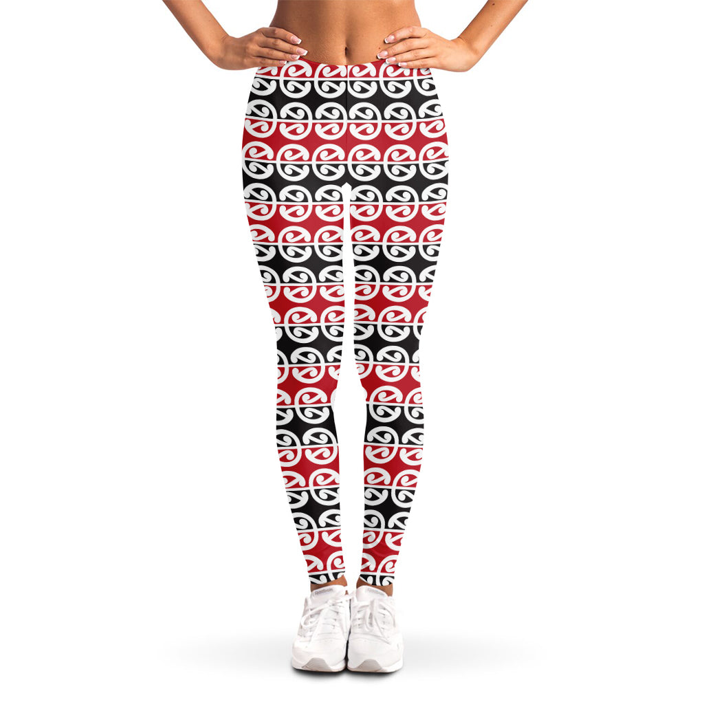 Maori Kowhaiwhai Pattern Print Women's Leggings