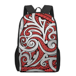 Maori Kowhaiwhai Tribal Polynesian Print 17 Inch Backpack