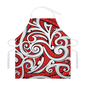 Maori Kowhaiwhai Tribal Polynesian Print Adjustable Apron