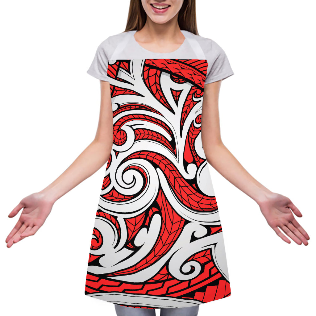 Maori Kowhaiwhai Tribal Polynesian Print Adjustable Apron