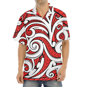 Maori Kowhaiwhai Tribal Polynesian Print Aloha Shirt