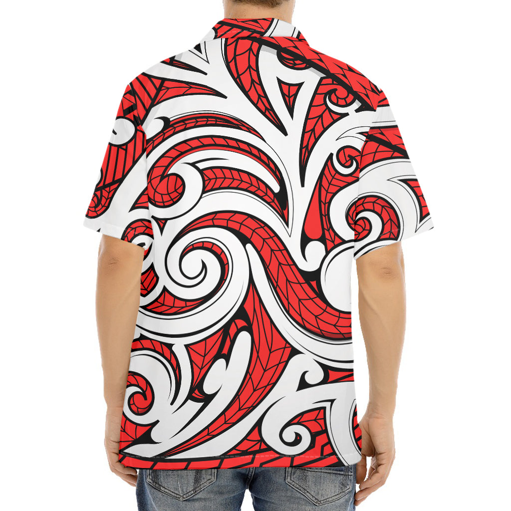 Maori Kowhaiwhai Tribal Polynesian Print Aloha Shirt