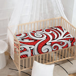 Maori Kowhaiwhai Tribal Polynesian Print Baby Crib Sheet