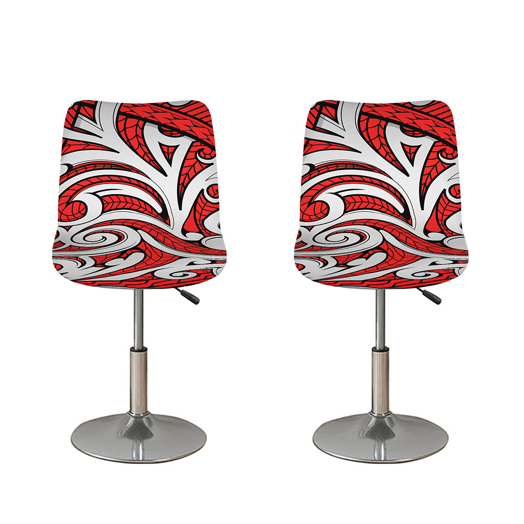 Maori Kowhaiwhai Tribal Polynesian Print Bar Stool Covers