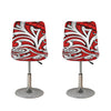 Maori Kowhaiwhai Tribal Polynesian Print Bar Stool Covers