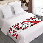 Maori Kowhaiwhai Tribal Polynesian Print Bed Runner