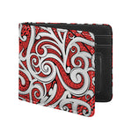 Maori Kowhaiwhai Tribal Polynesian Print Bifold Wallet
