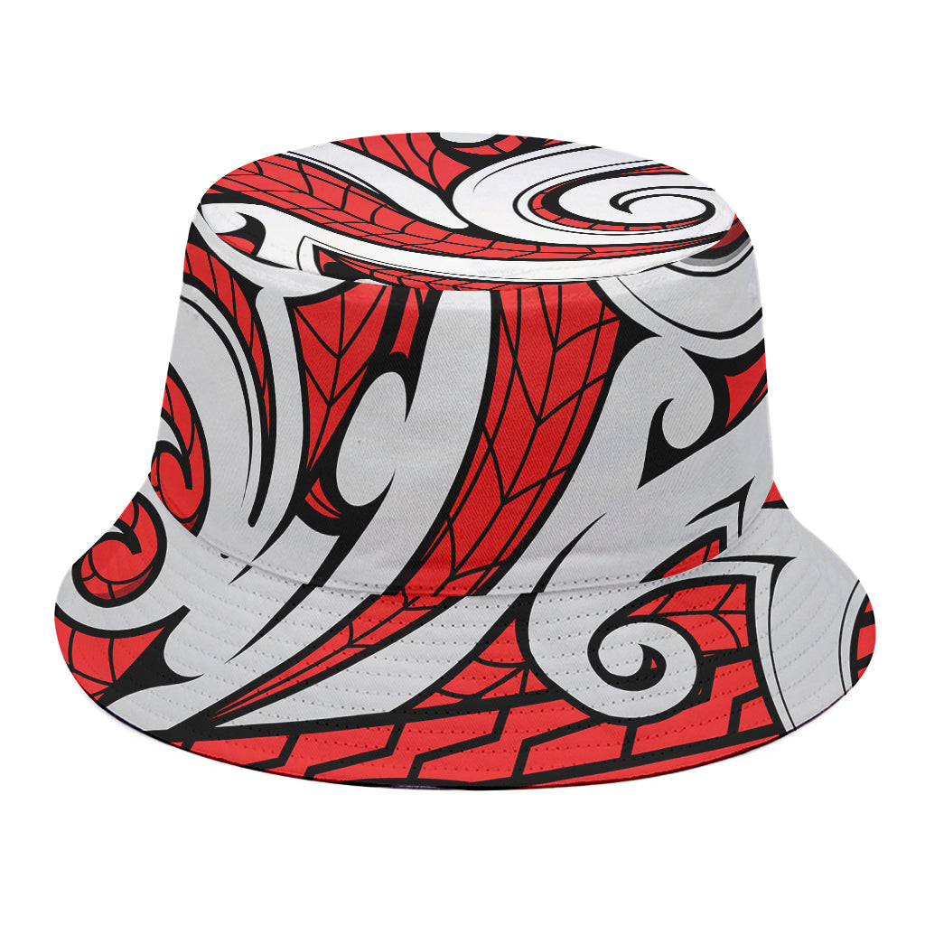 Maori Kowhaiwhai Tribal Polynesian Print Bucket Hat