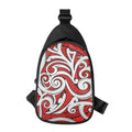 Maori Kowhaiwhai Tribal Polynesian Print Sling Bag