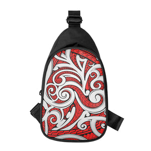 Maori Kowhaiwhai Tribal Polynesian Print Chest Bag