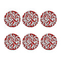 Maori Kowhaiwhai Tribal Polynesian Print Coaster Set