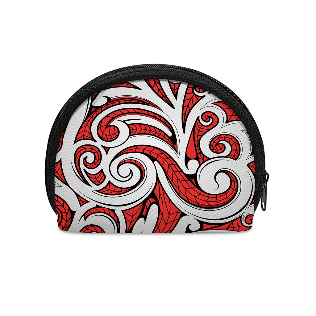 Maori Kowhaiwhai Tribal Polynesian Print Coin Purse