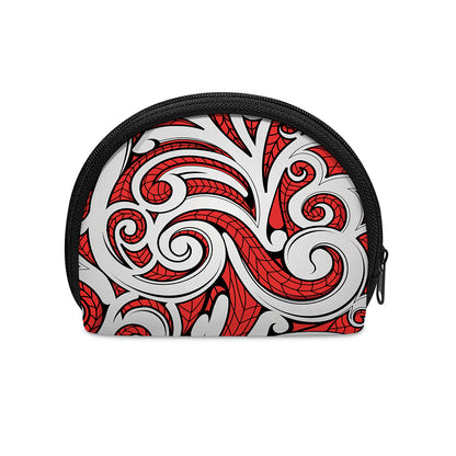 Maori Kowhaiwhai Tribal Polynesian Print Coin Purse
